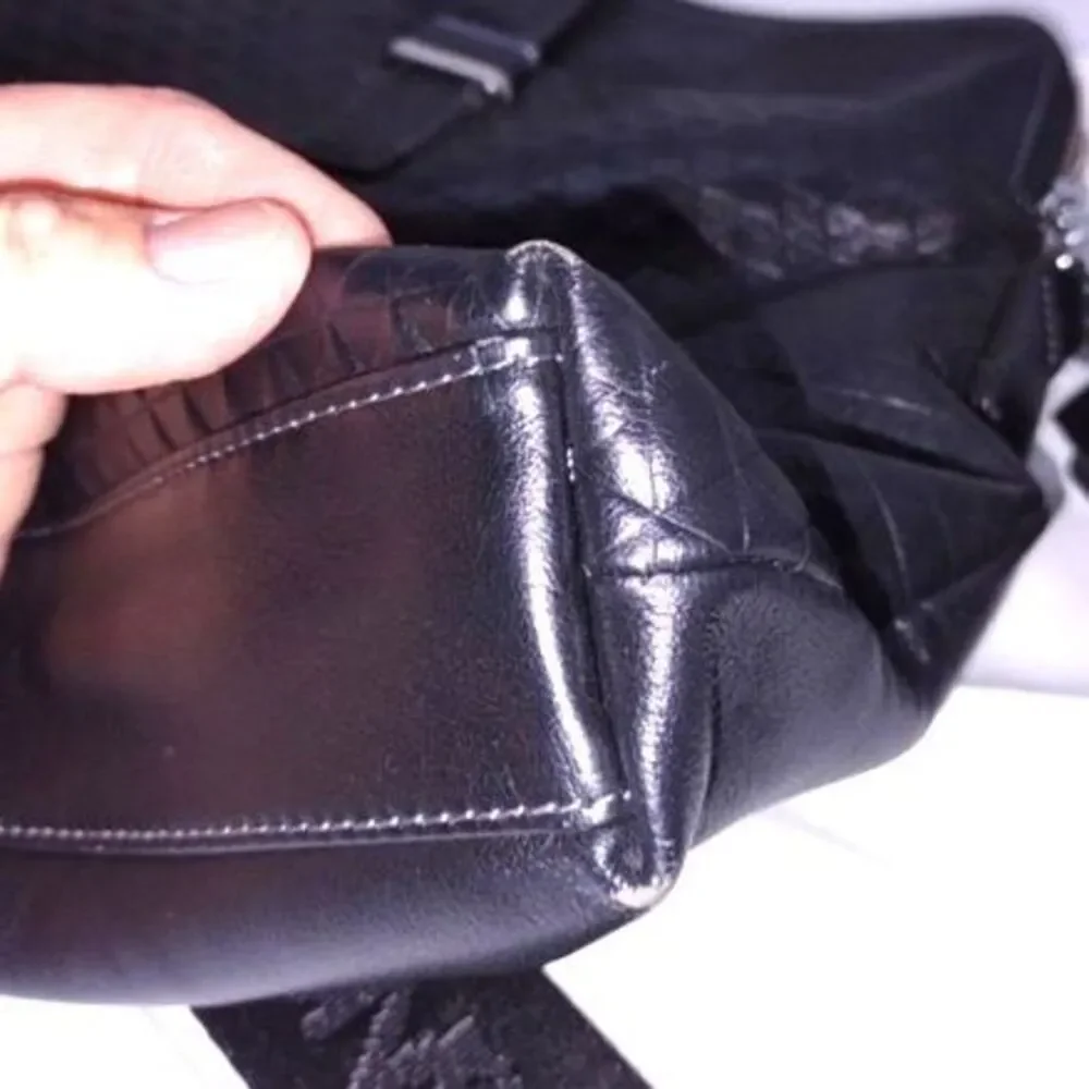 Sammons Medici Black Leather Unisex Briefcase/Messenger Bag/Laptop Bag‎